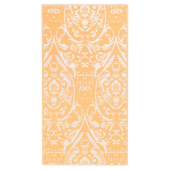 Tapis d'extérieur arakil orange et blanc 80x150 cm pp