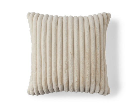 Sierra - coussin - en fausse fourrure côtelé - 60x60 cm