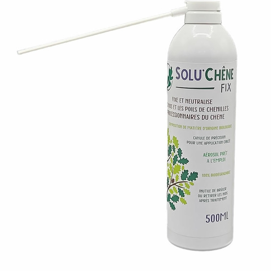 Traitement biologique contre les nids de chenilles processionnaires du chêne, solu'chêne fix - aérosol de 500 ml