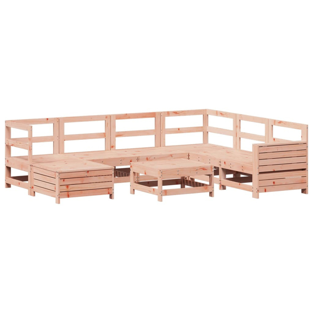 Salon de jardin 8 pcs bois massif sapin de douglas