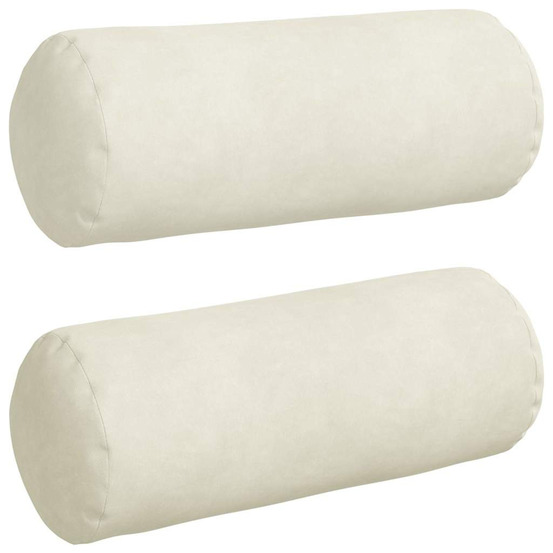 Coussins d'accent 2 pcs crème ø 15 x 40 cm