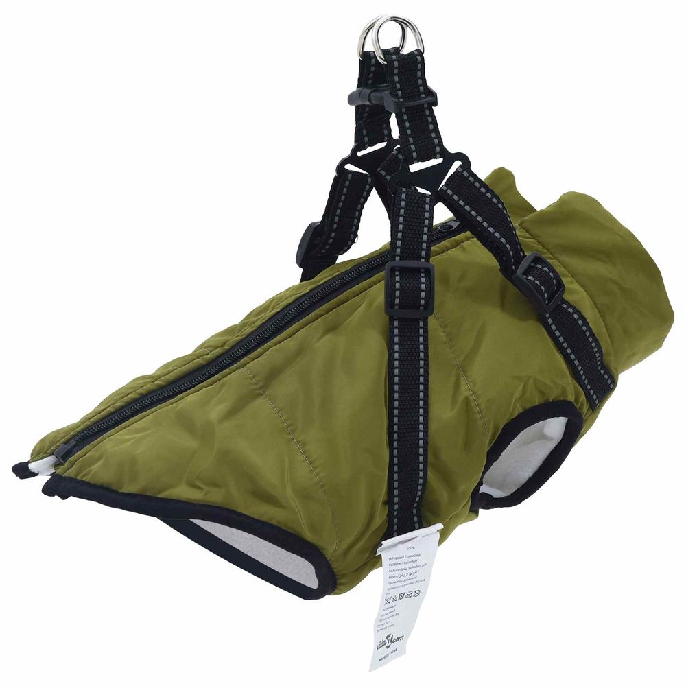 Manteau pour chien vert armée l32 fleece et polyester