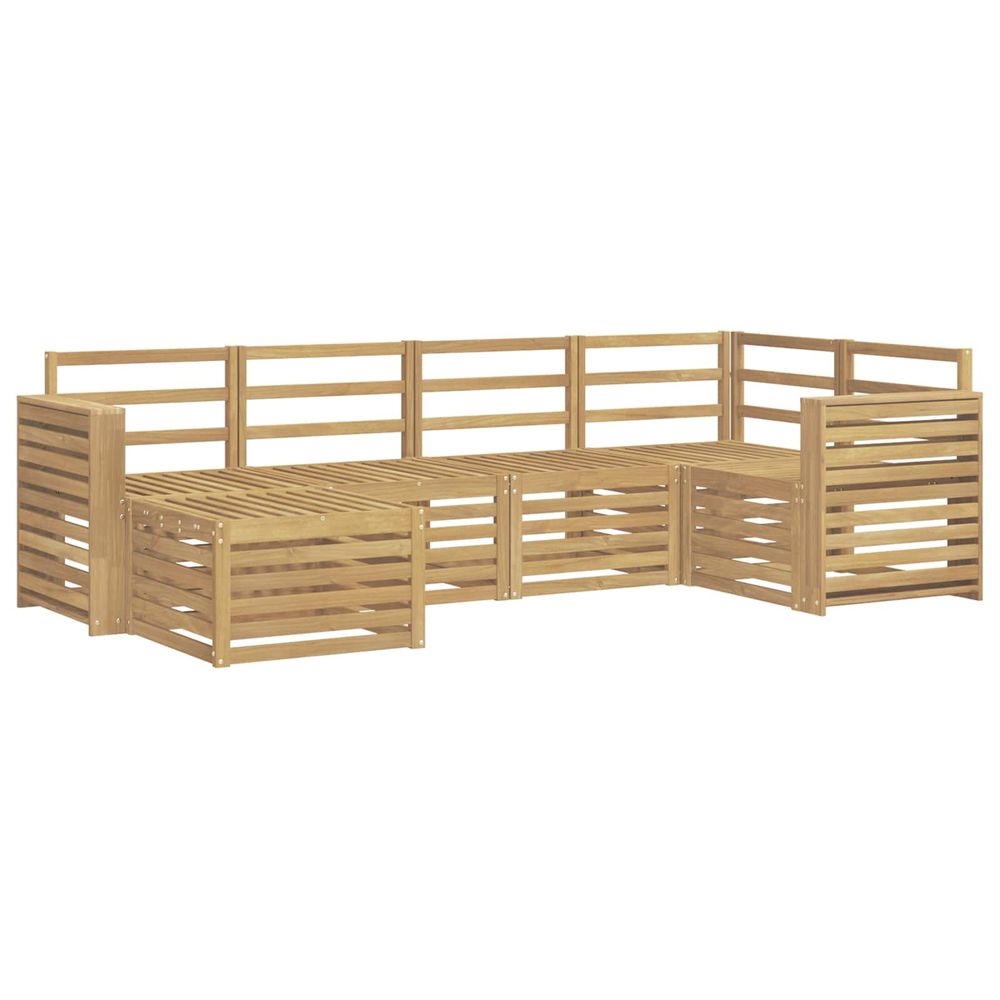 Ensemble de canapés d'extérieur 6 pc blanc polyester