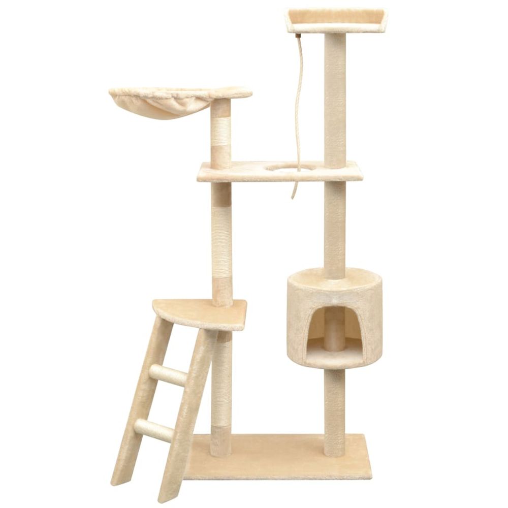 Arbre à chat avec griffoirs en sisal 150 cm beige