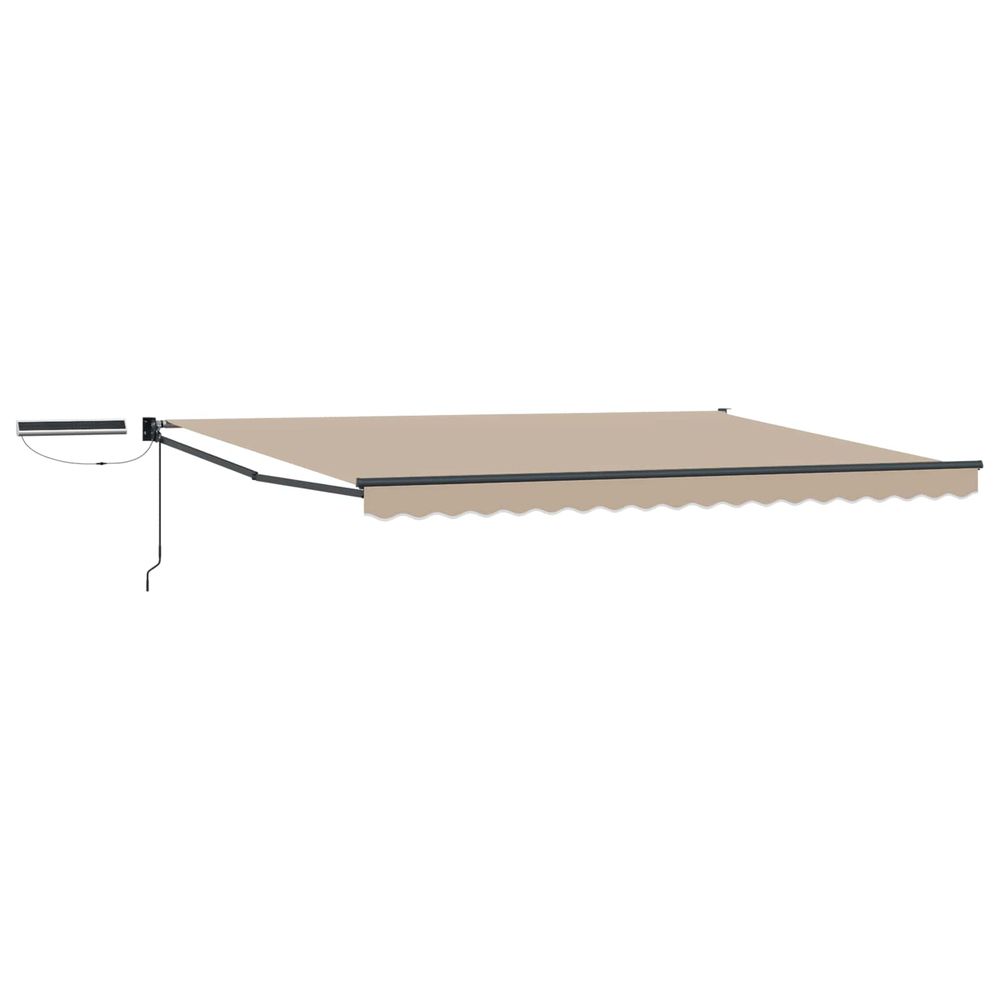Auvent rétractable électrique beige et anthracite 4 × 3 m