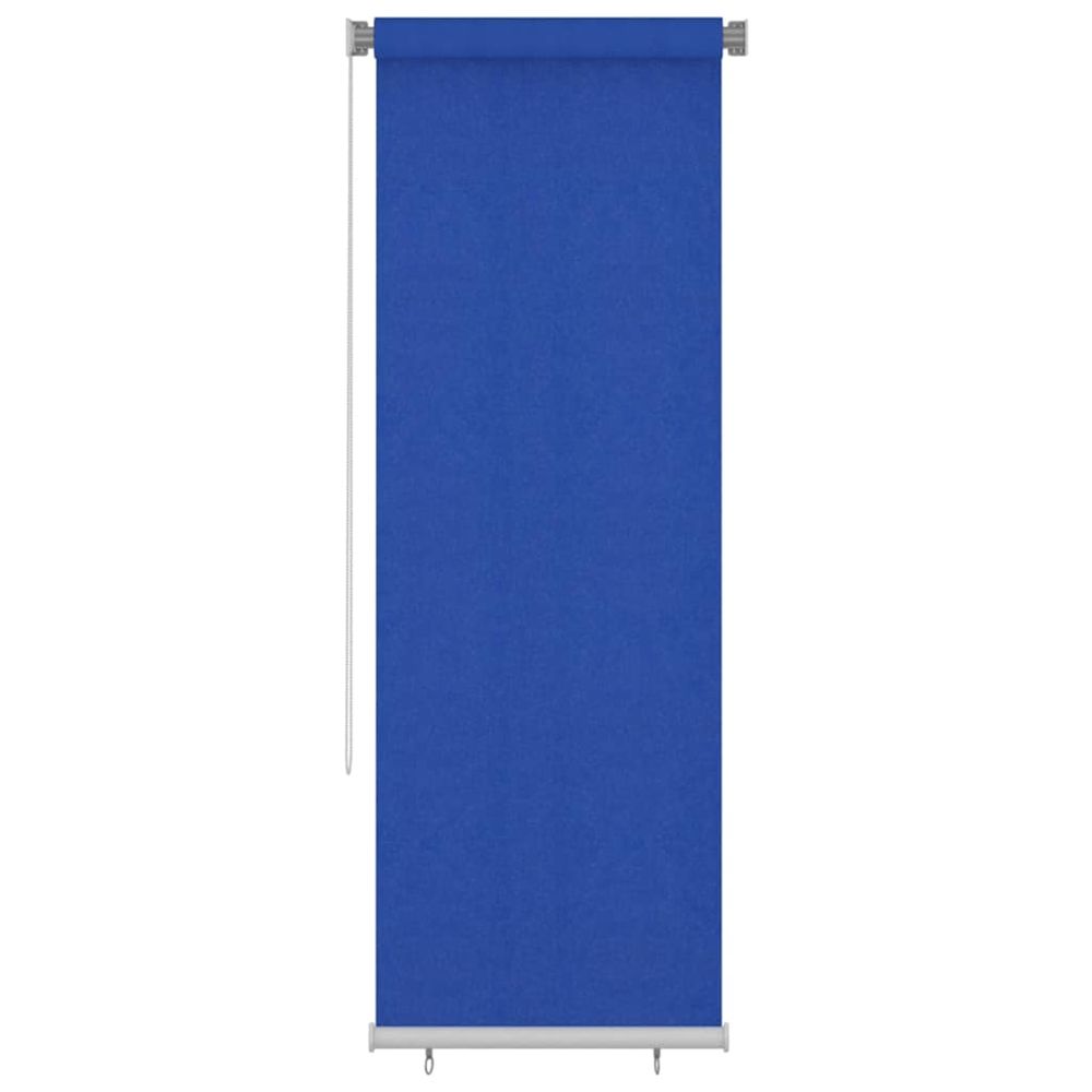 Store roulant d'extérieur 85 (l) x 230 (h) cm hdpe bleu
