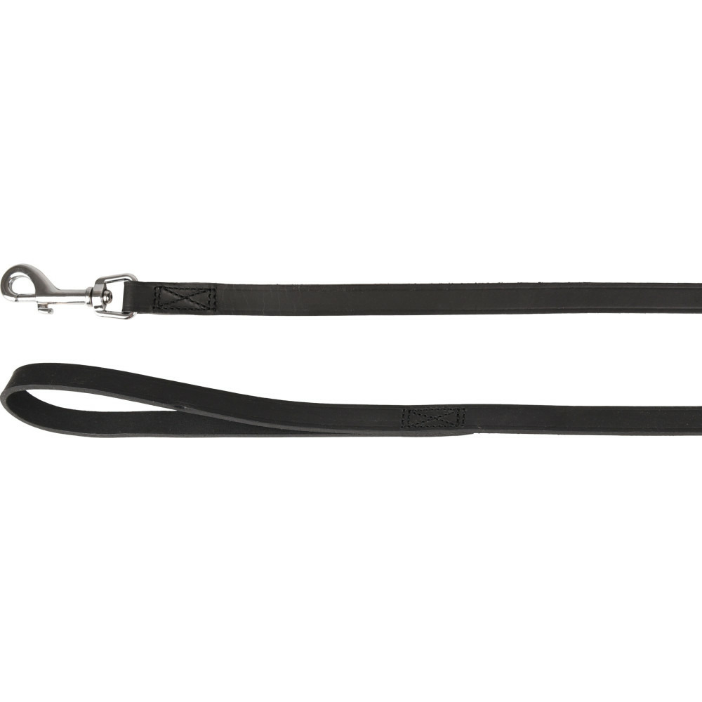 Laisse 130 cm x 16 mm rondo cousu noir pour chien