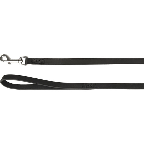 Laisse 130 cm x 16 mm rondo cousu noir pour chien