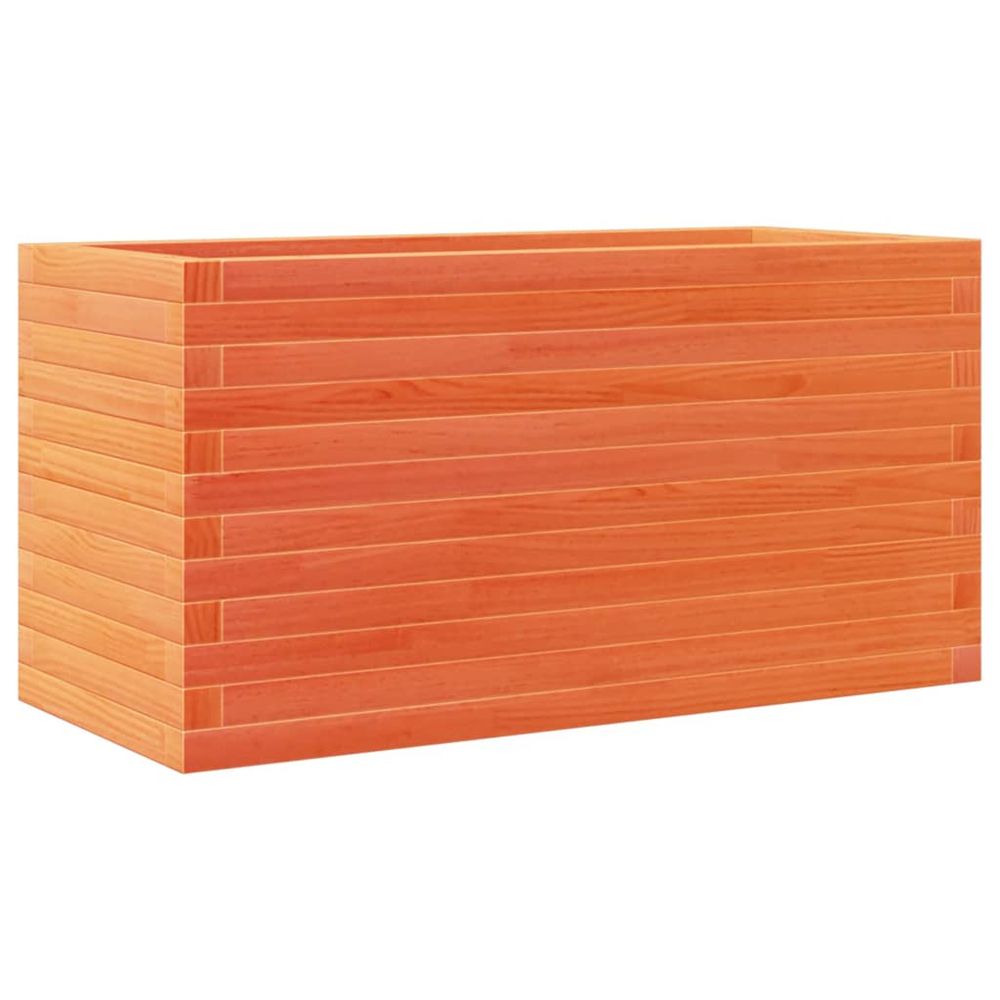 Jardinière d'extérieur cire marron 90x40x46 cm bois de pin massif