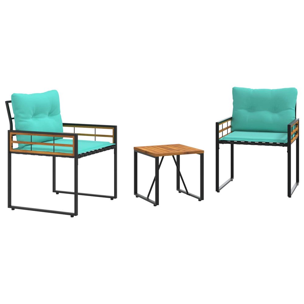 Ensemble de meubles d'extérieur 3 pc turquoise