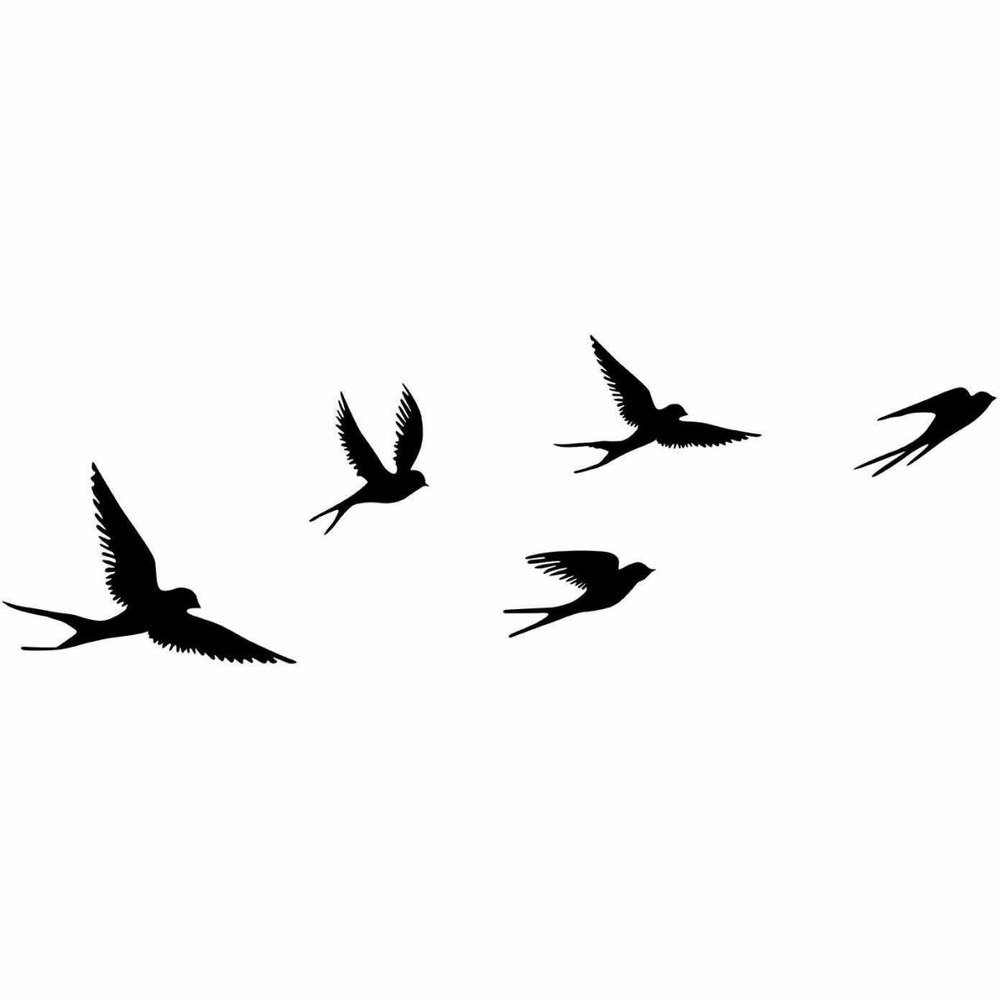 Décoration murale en métal oiseaux en vol modèle 4