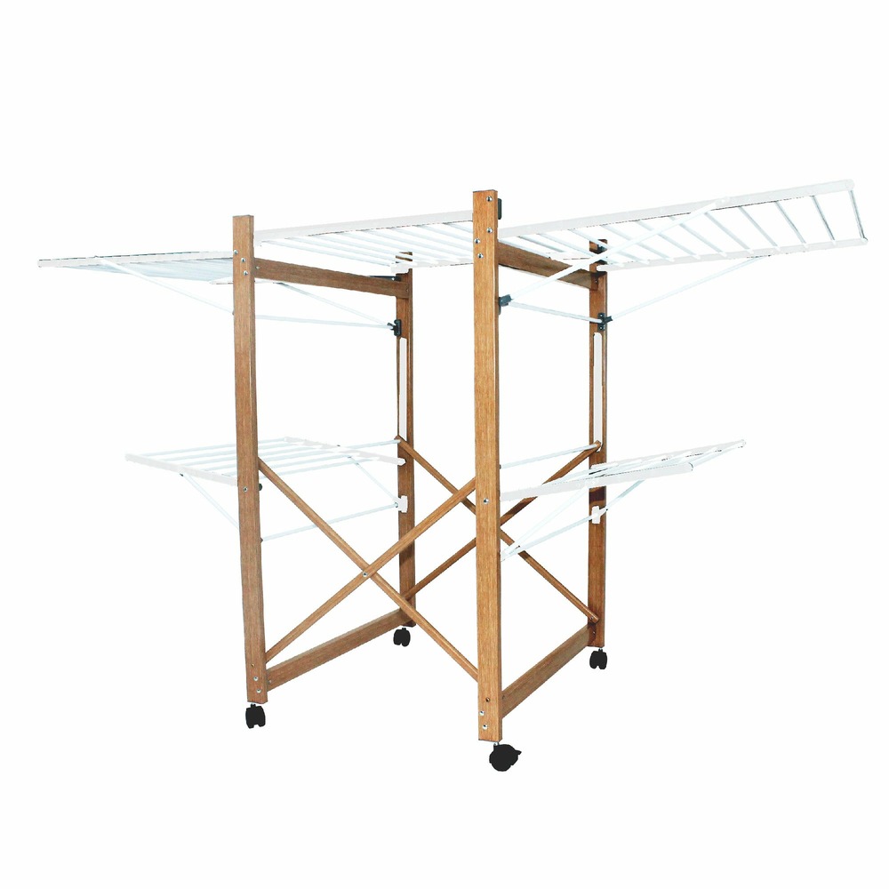 Etendoir à linge pliable ushuaia bois aluminium 32m