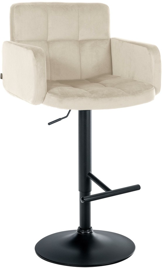 Tabouret de bar los angeles velours noir