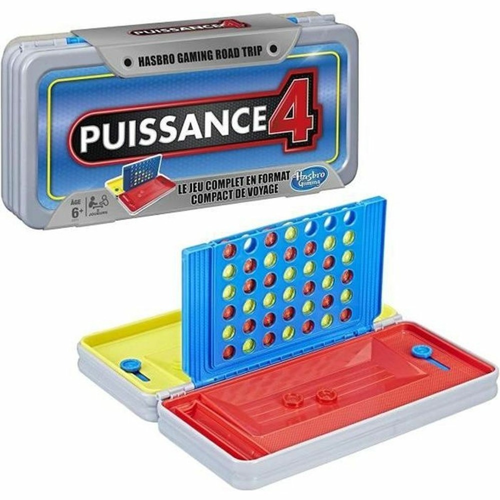 Hasbro gaming - puissance 4 - jeu de societe road trip - jeu de voyage