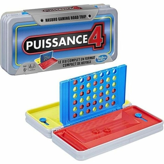 Hasbro gaming - puissance 4 - jeu de societe road trip - jeu de voyage