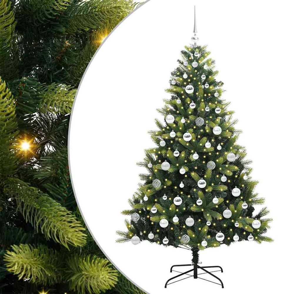 Arbre de noël artificiel en silicone flexible 300 leds vert
