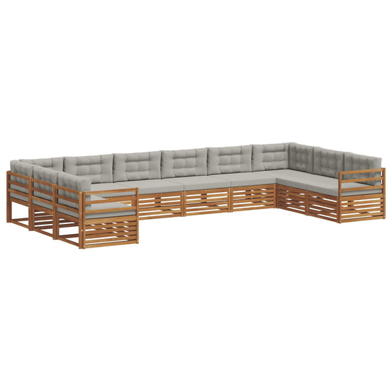 Ensembles de canapés avec coussin 5 pcs gris naturel et clair