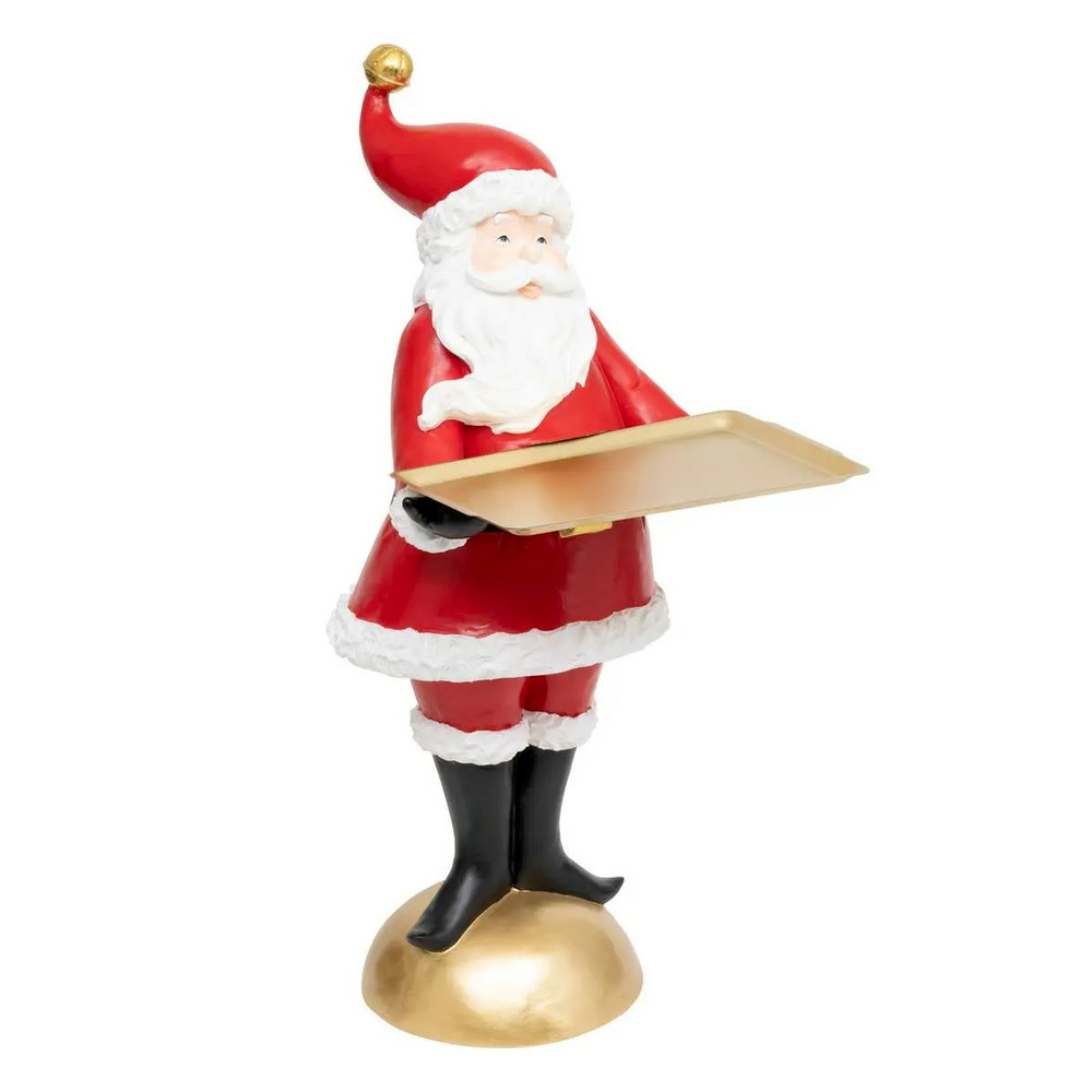 Statue père noël avec plateau 