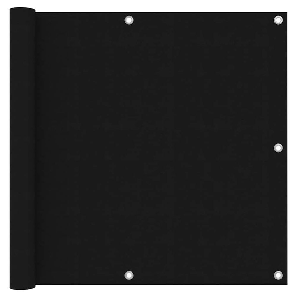 Écran de balcon noir 90x300 cm tissu oxford