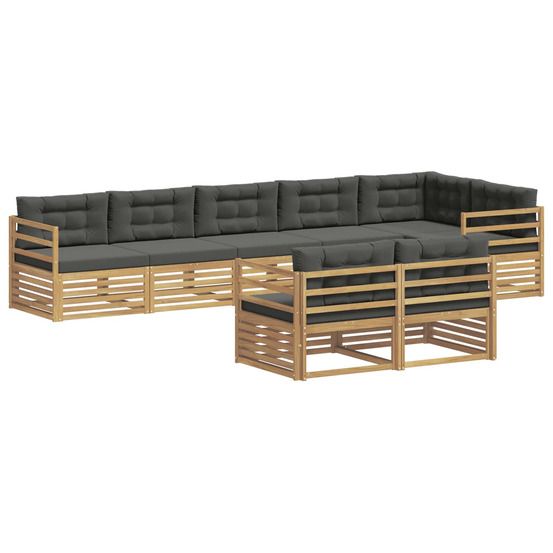 Ensemble de canapés d'extérieur 8 pc blanc et anthracite