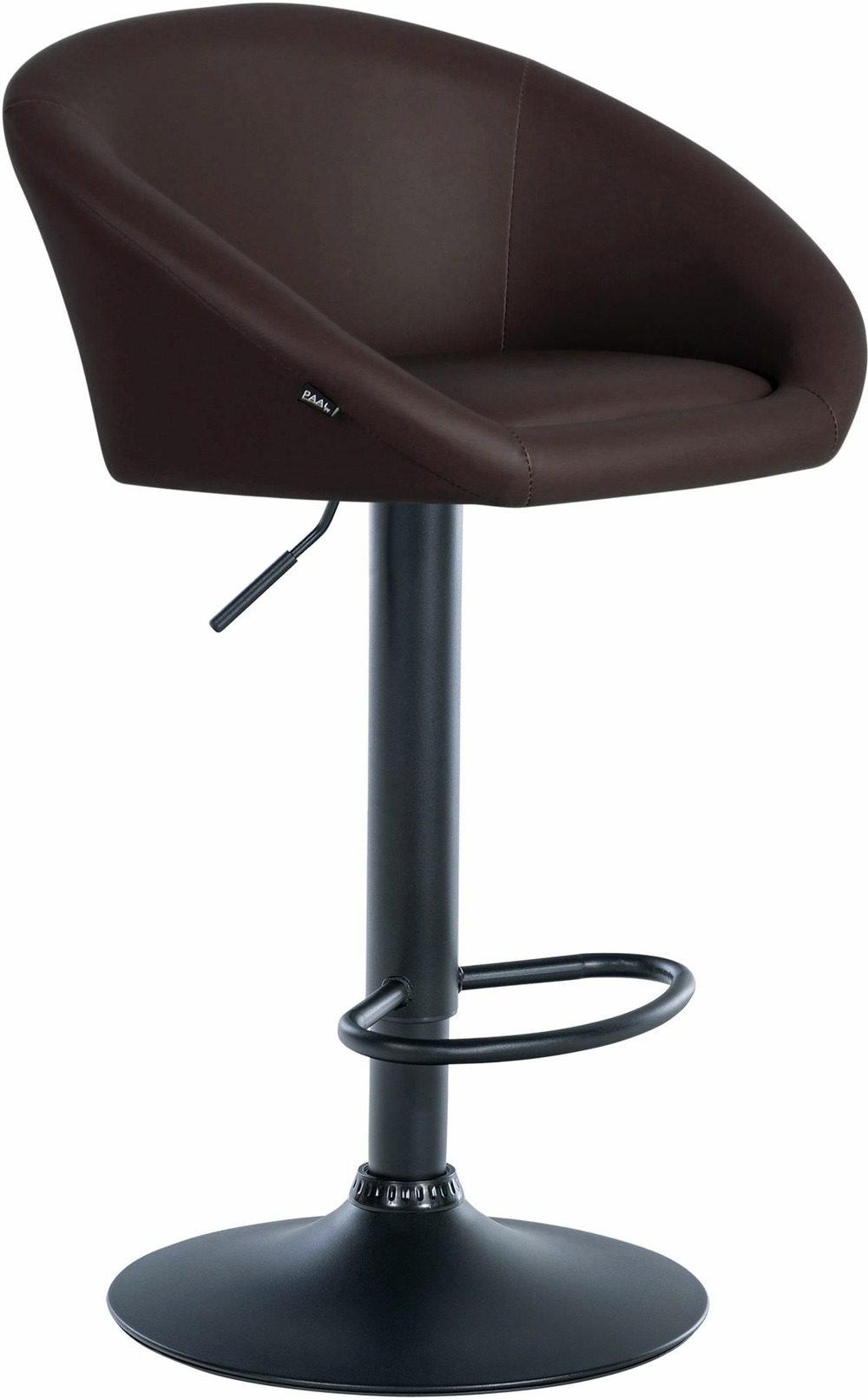 Tabouret de bar davie simili cuir noir