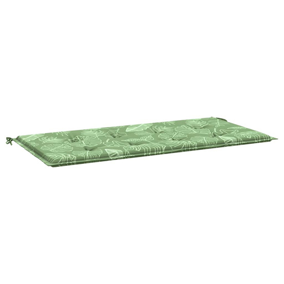 Coussin de banc de jardin motif de feuilles 100x50x4 cm