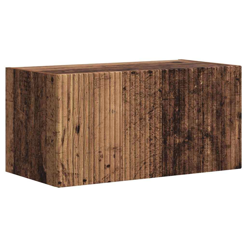 Meuble tv mural bois ancien 60 x 31 x 29.5 cm bois d'ingénierie