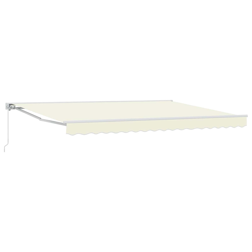 Auvent rétractable manuel crème 5 × 3,5 m