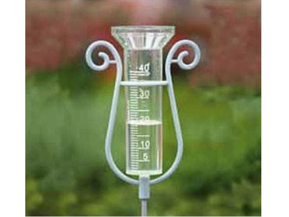 Pluviomètre avec support métal