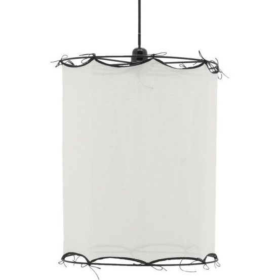 Abat-jour pour suspension en coton riad moyen blanc