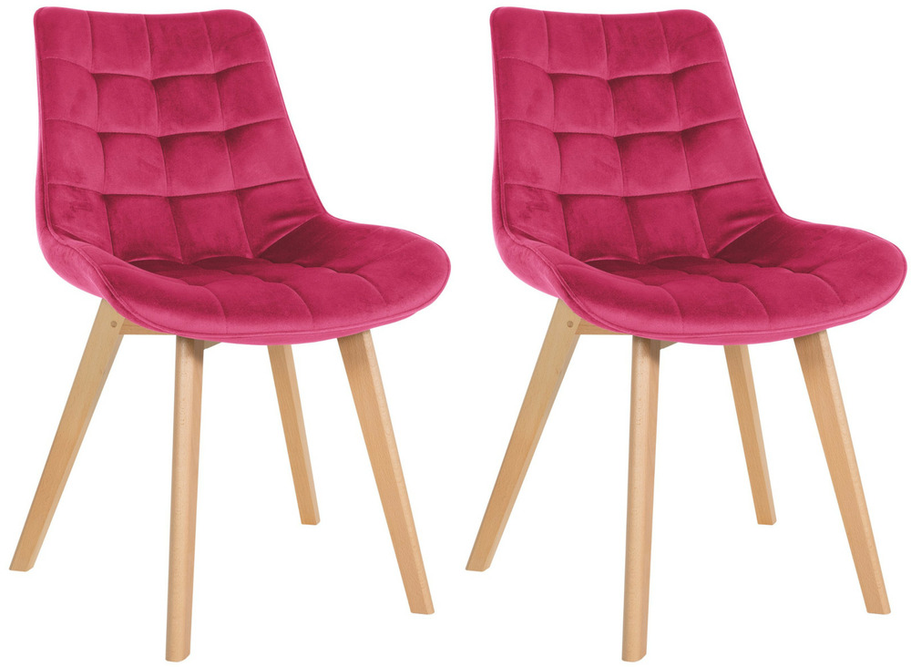 Lot de 2 chaises brook en velours