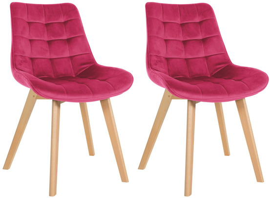 Lot de 2 chaises brook en velours