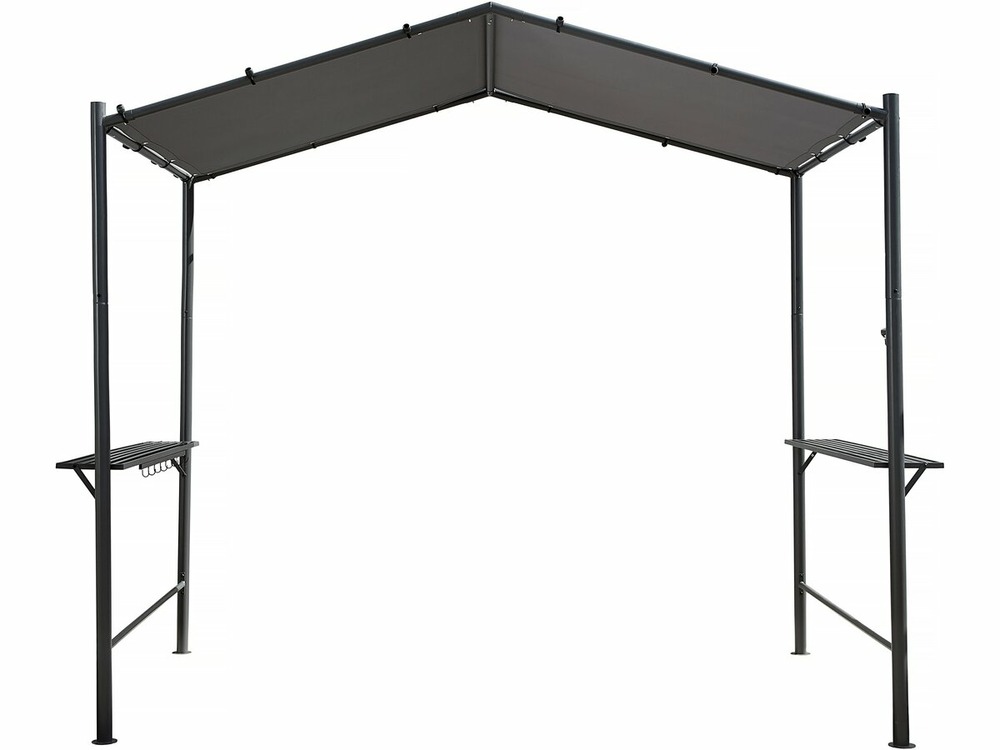 Pergola tonnelle pour barbecue - 277 x 149 cm - anthracite