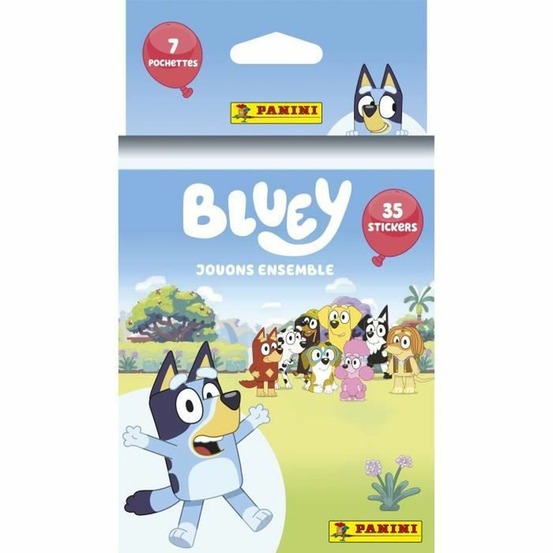 Stickers bluey 2 - blister 7 pochettes