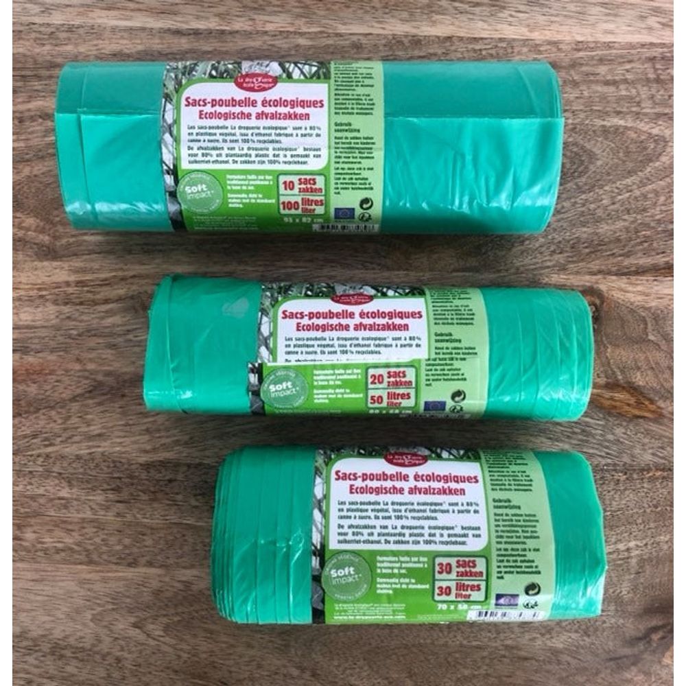 Sacs poubelle écologiques taille au choix - 30 / 50 / 100 l