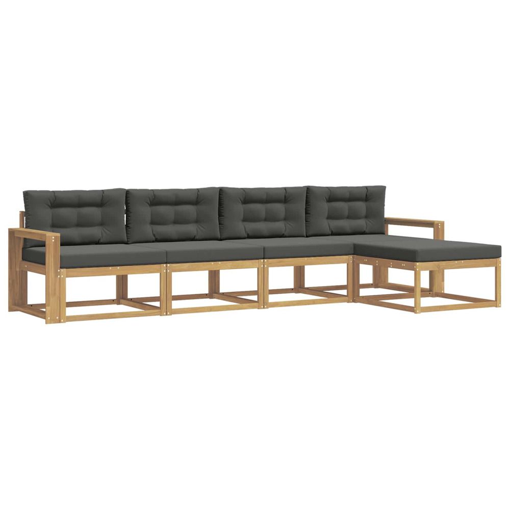 Ensemble de canapés d'extérieur 4 pc blanc et anthracite
