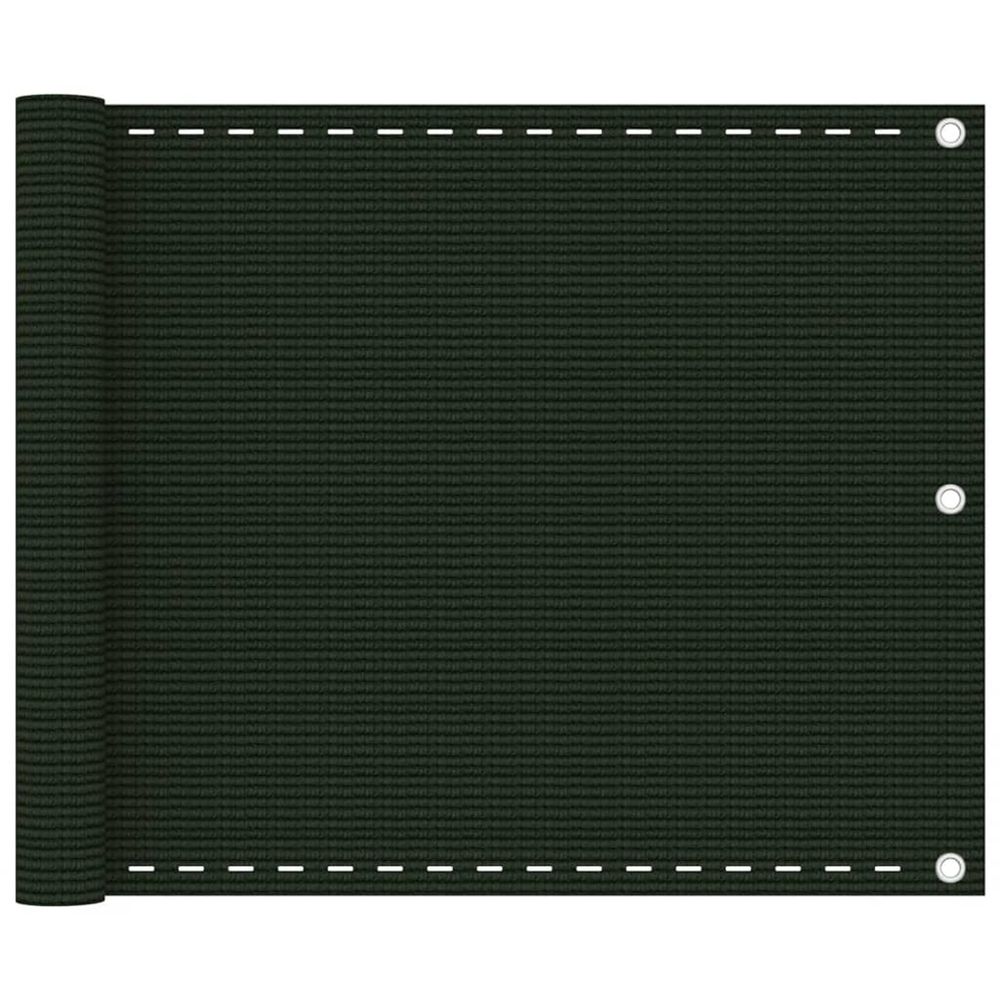 Écran de balcon vert foncé 75x300 cm pehd