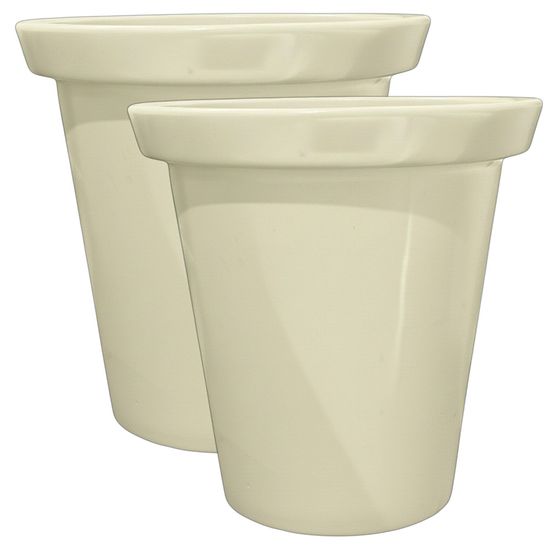 Pot de fleurs rond xxl delight 760l-lot de 2 - plast'up rotomoulage