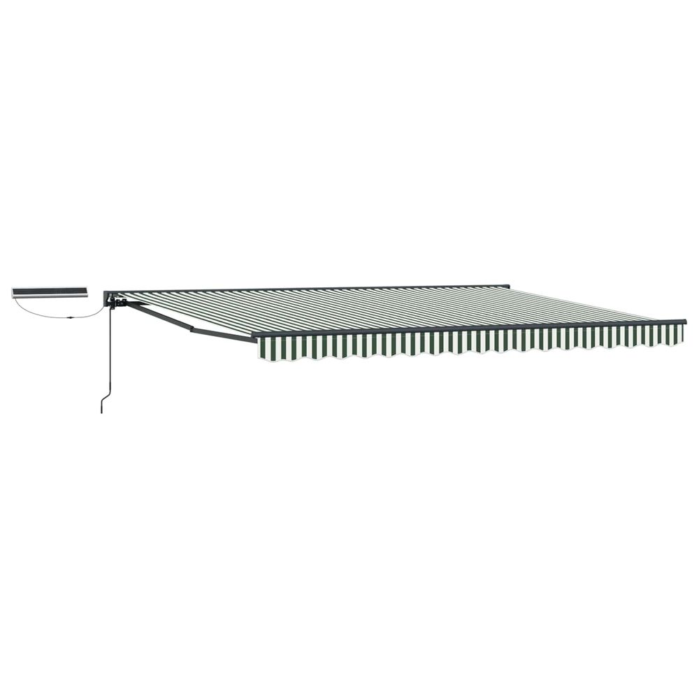 Auvent rétractable électrique vert, blanc, anthracite 4 × 3 m