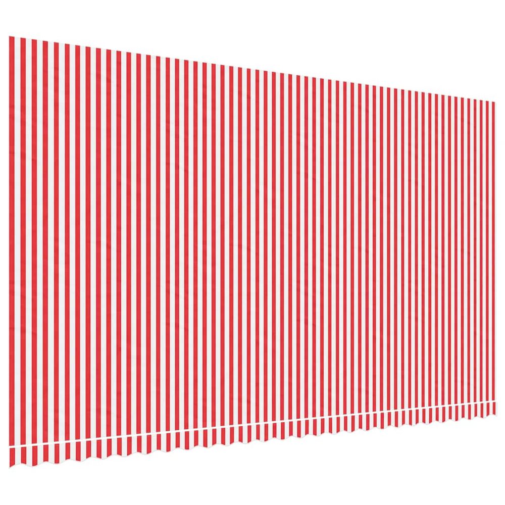 Tissu de remplacement pour auvent rouge et blanc 600x350 cm