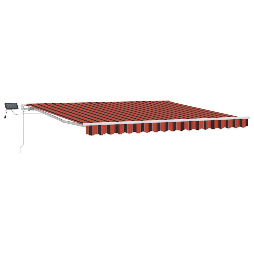 Auvent rétractable avec led solaire