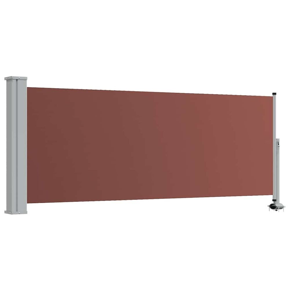 Auvent latéral rétractable de patio 100x300 cm marron