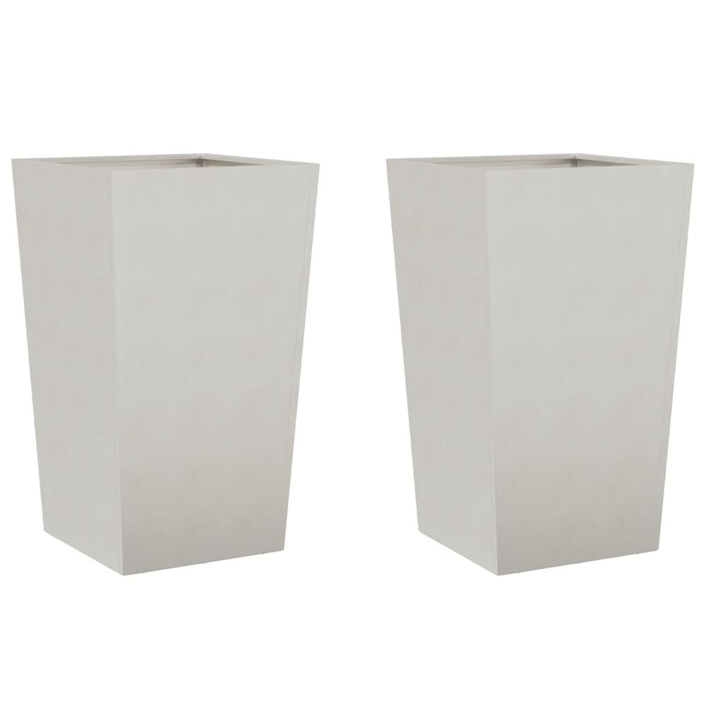 Jardinières 2 pcs 45x45x75 cm acier inoxydable