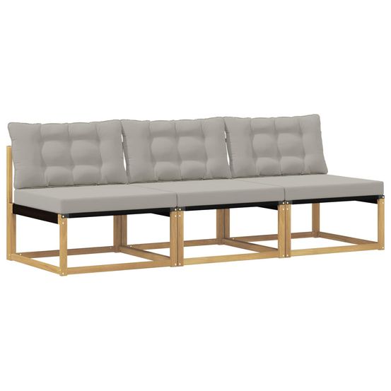 Sofa de milieu extérieur bois d'acacia massif blanc