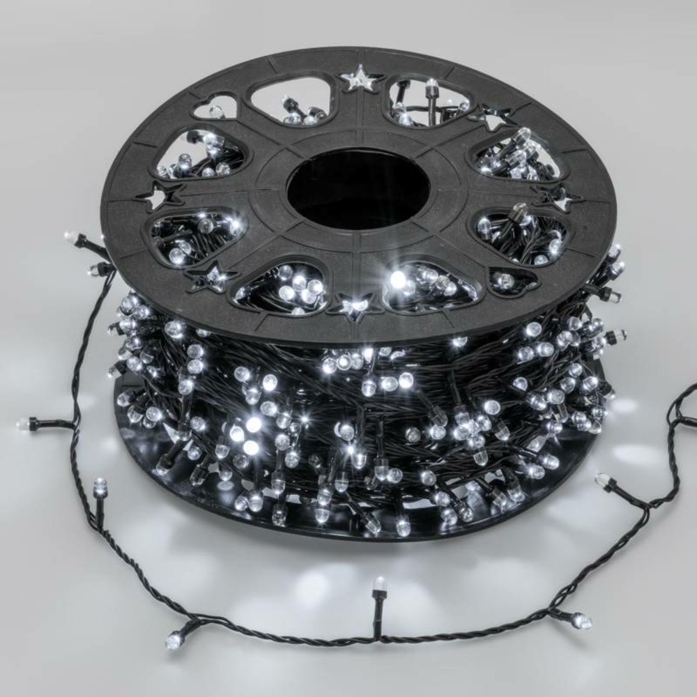 Guirlande lumineuse extérieur 100 mètres 1000 maxi led convex ø8mm multi-flash diamond bobine lotti