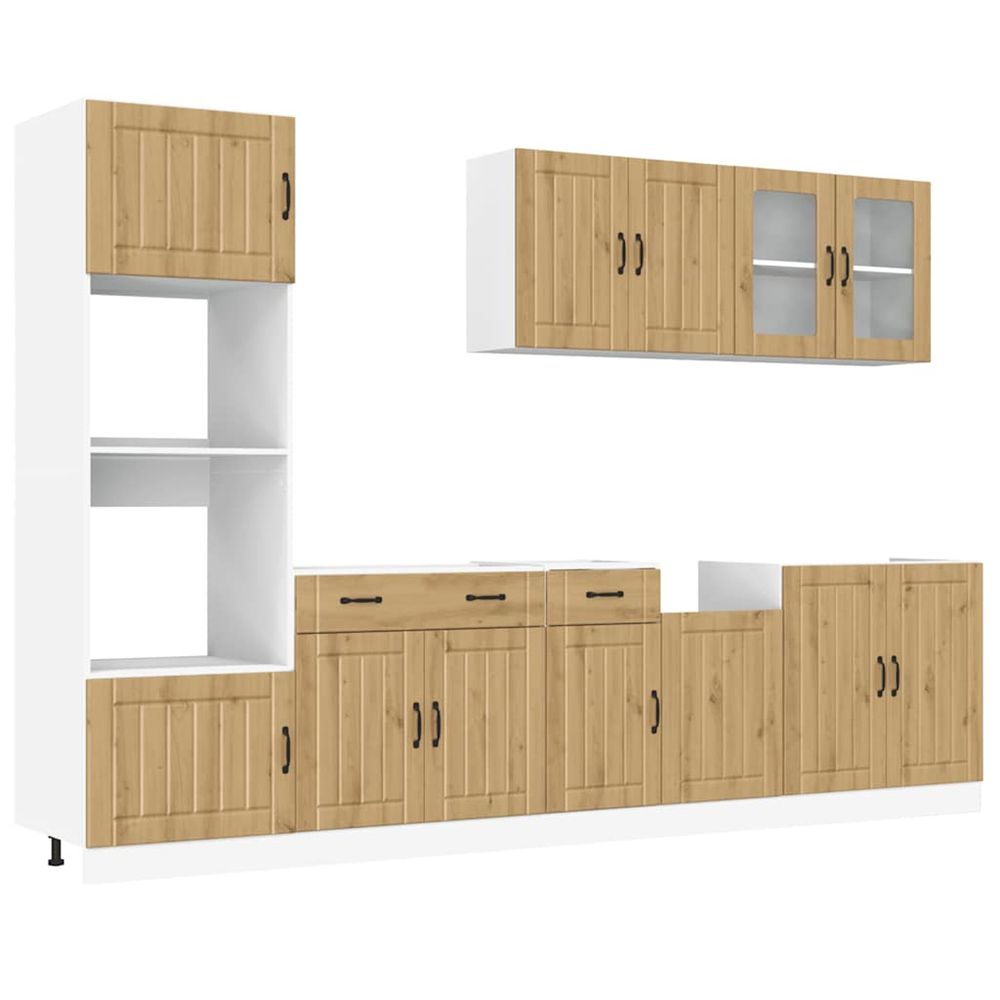 Ensemble d'armoires de cuisine 7 pcs kalmar bois d'ingénierie