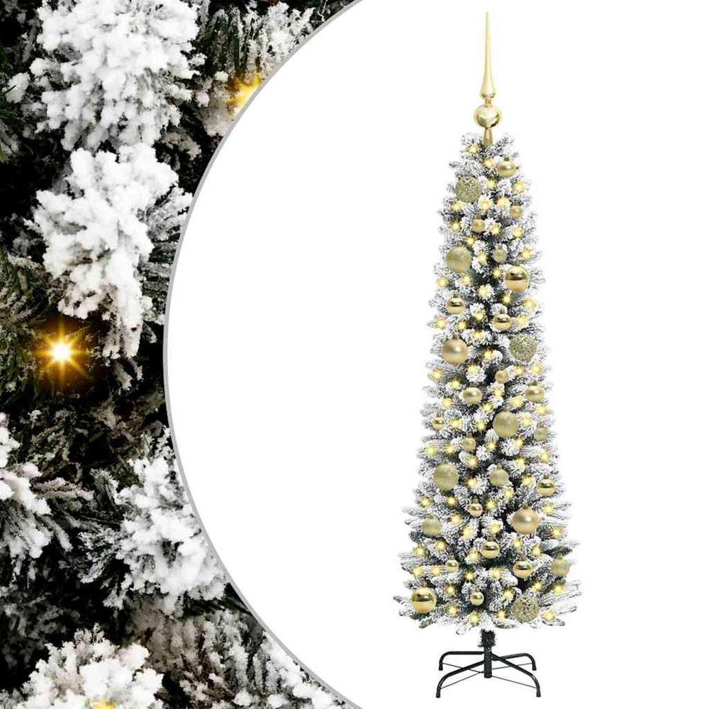 Sapin de noël artificiel blanc 120 cm pvc, métal et plastique