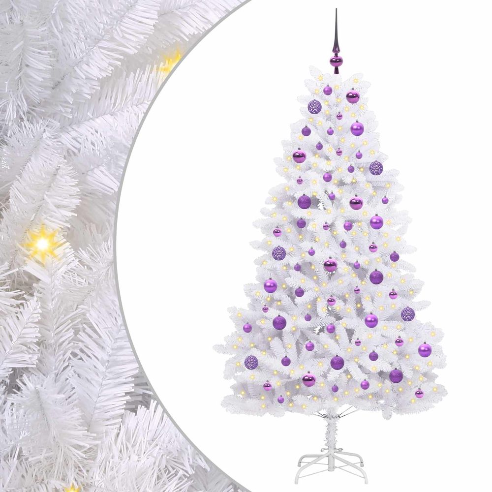 Sapin de noël artificiel à branches articulées blanc 180 cm