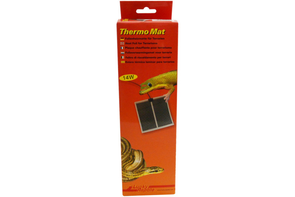 Tapis chauffant 14w pour terrarium - thermo mat 28 x 28 cm - chauffage pour reptiles (lézards, serpents), amphibiens et inverté