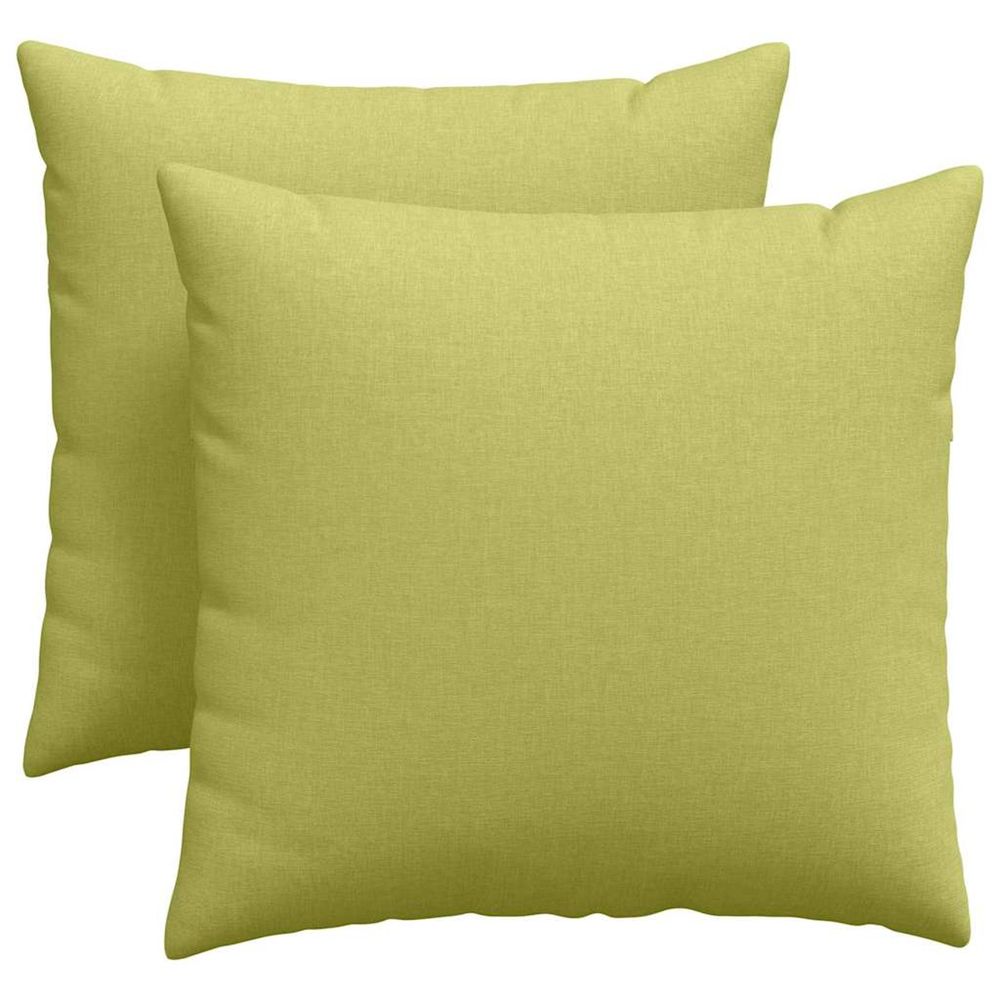 Coussins de canapé 2 pc tissu vert clair 45 x 45 cm